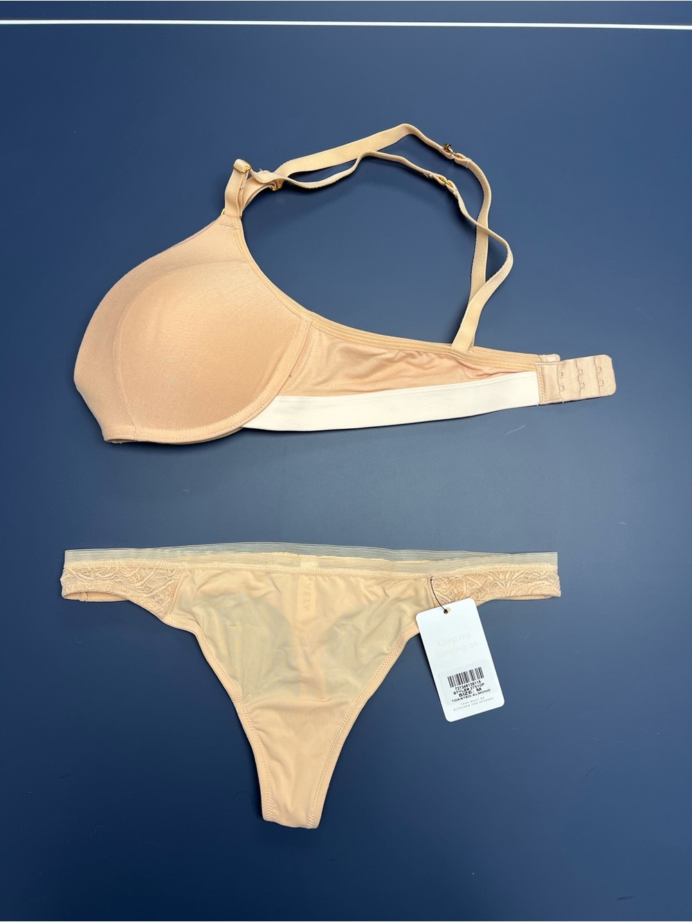 Lively Nude/Beige T-Shirt Bra and Thong Set